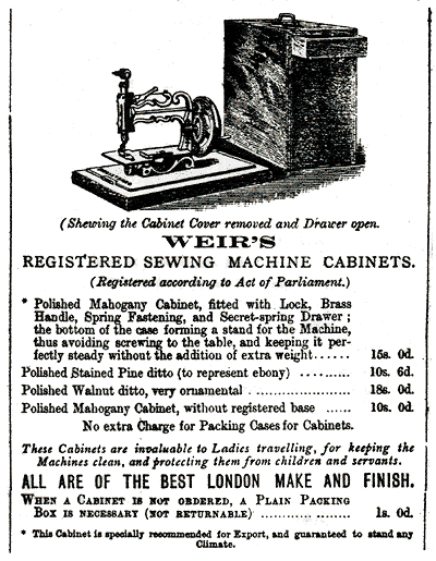 James Weir advertisement.